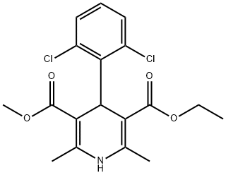 3,5-Pyridinedicarboxylic acid, 4-(2,6-dichlorophenyl)-1,4-dihydro-2,6-dimethyl-, 3-ethyl 5-methyl ester Structure