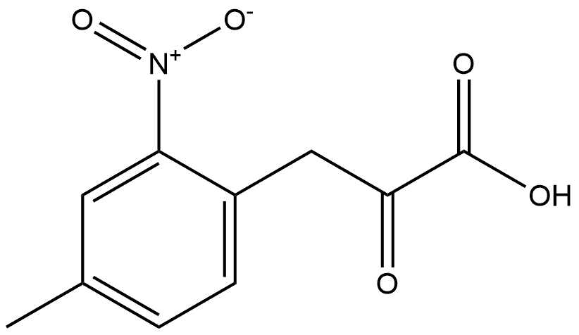 Benzenepropanoic acid, 4-methyl-2-nitro-α-oxo- 구조식 이미지