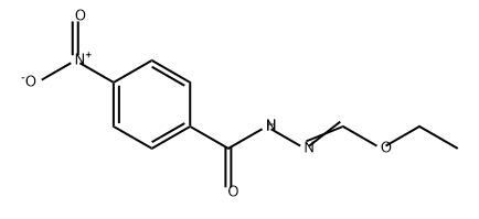 Benzoic acid, 4-nitro-, 2-(ethoxymethylene)hydrazide 구조식 이미지