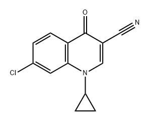 3-Quinolinecarbonitrile, 7-chloro-1-cyclopropyl-1,4-dihydro-4-oxo- Structure