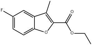 2-Benzofurancarboxylic acid, 5-fluoro-3-methyl-, ethyl ester Structure