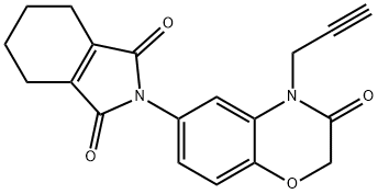 1H-Isoindole-1,3(2H)-dione, 2-[3,4-dihydro-3-oxo-4-(2-propyn-1-yl)-2H-1,4-benzoxazin-6-yl]-4,5,6,7-tetrahydro- 구조식 이미지