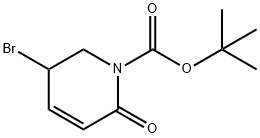 1(2H)-Pyridinecarboxylic acid, 5-bromo-5,6-dihydro-2-oxo-, 1,1-dimethylethyl ester Structure