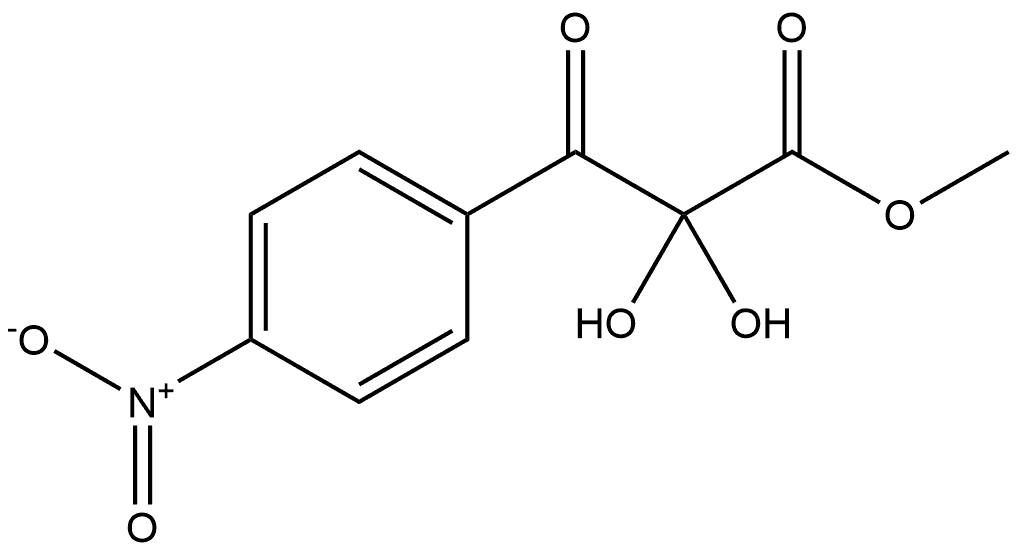 methyl 2,2-dihydroxy-3-(4-nitrophenyl)-3-oxopropanoate Structure