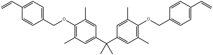Benzene, 1,1'-(1-methylethylidene)bis[4-[(4-ethenylphenyl)methoxy]-3,5-dimethyl- Structure