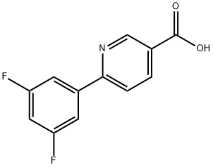 6-(3,5-Difluorophenyl)pyridine-3-carboxylic acid 구조식 이미지