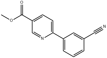 3-Pyridinecarboxylic acid, 6-(3-cyanophenyl)-, methyl ester Structure