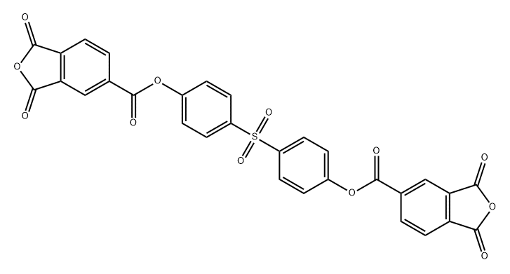 5-Isobenzofurancarboxylic acid, 1,3-dihydro-1,3-dioxo-, 5,5'-(sulfonyldi-4,1-phenylene) ester 구조식 이미지