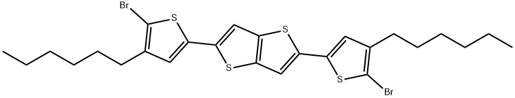 2,5-bis(5-bromo-4-hexylthiophen-2-yl)thieno[3,2-b]thiophene 구조식 이미지