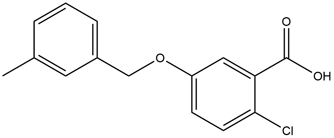 2-Chloro-5-[(3-methylphenyl)methoxy]benzoic acid Structure