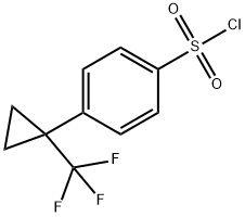 Benzenesulfonyl chloride, 4-[1-(trifluoromethyl)cyclopropyl]- Structure