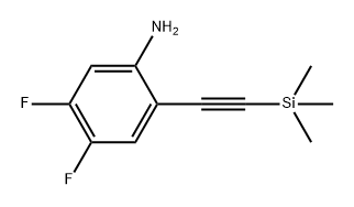 Benzenamine, 4,5-difluoro-2-[2-(trimethylsilyl)ethynyl]- 구조식 이미지