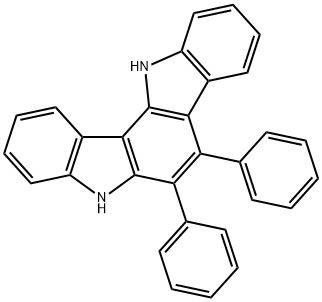 Indolo[3,2-a]carbazole, 5,12-dihydro-6,7-diphenyl- Structure