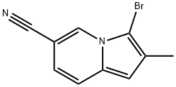 6-Indolizinecarbonitrile, 3-bromo-2-methyl- Structure