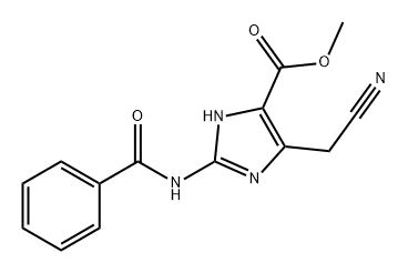 1H-Imidazole-5-carboxylic acid, 2-(benzoylamino)-4-(cyanomethyl)-, methyl ester Structure