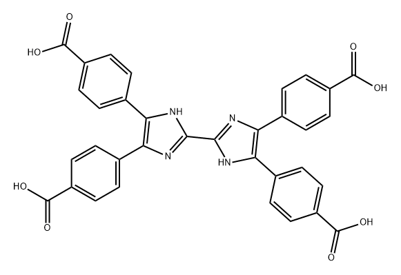 Benzoic acid, 4,4',4'',4'''-[2,2'-bi-1H-imidazole]-4,4',5,5'-tetrayltetrakis- Structure