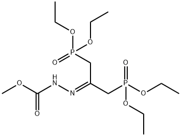 Methyl 2-[2-(diethoxyphosphinyl)-1-[(diethoxyphosphinyl)methyl]ethylidene]hydrazinecarboxylate Structure