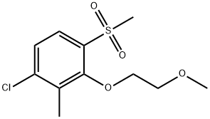 Benzene, 1-chloro-3-(2-methoxyethoxy)-2-methyl-4-(methylsulfonyl)- Structure