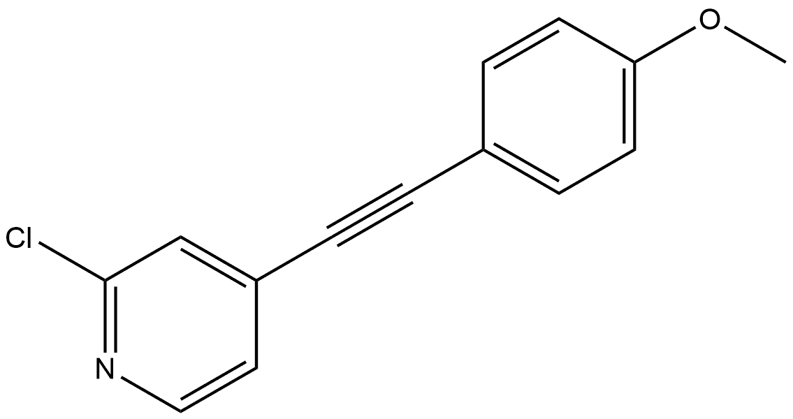 2-Chloro-4-[2-(4-methoxyphenyl)ethynyl]pyridine Structure