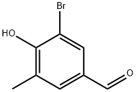 Benzaldehyde, 3-bromo-4-hydroxy-5-methyl- Structure