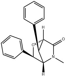 2-Oxa-5-azabicyclo[2.2.1]heptan-6-one, 5-methyl-3,7-diphenyl-, (1S,3R,4S,7R)- 구조식 이미지