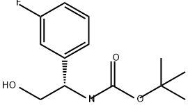 Tert-butyl (S)-(1-(3-fluorophenyl)-2-hydroxyethyl)carbamate Structure