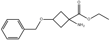 Cyclobutanecarboxylic acid, 1-amino-3-(phenylmethoxy)-, ethyl ester Structure