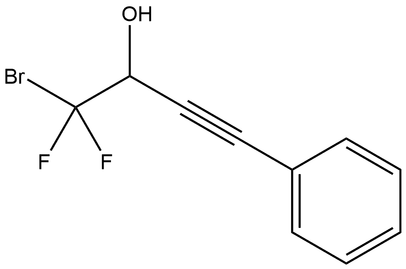 1-Bromo-1,1-difluoro-4-phenyl-3-butyn-2-ol Structure