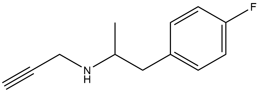 Benzeneethanamine, 4-fluoro-α-methyl-N-2-propyn-1-yl- 구조식 이미지