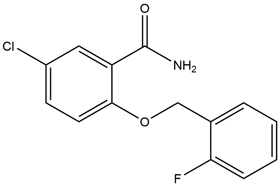 5-Chloro-2-[(2-fluorophenyl)methoxy]benzamide Structure