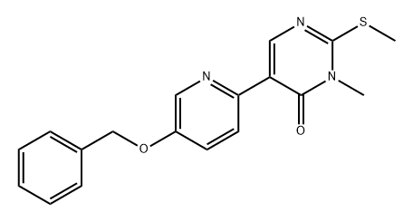 4(3H)-Pyrimidinone, 3-methyl-2-(methylthio)-5-[5-(phenylmethoxy)-2-pyridinyl]- 구조식 이미지