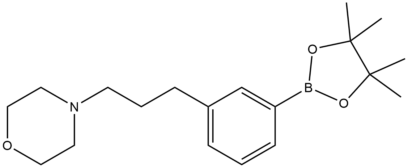 4-[3-[3-(4,4,5,5-Tetramethyl-1,3,2-dioxaborolan-2-yl)phenyl]propyl]morpholine Structure