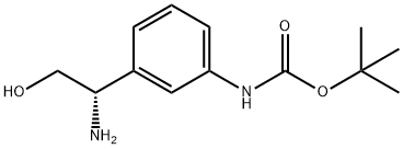 Carbamic acid, N-[3-[(1S)-1-amino-2-hydroxyethyl]phenyl]-, 1,1-dimethylethyl ester 구조식 이미지