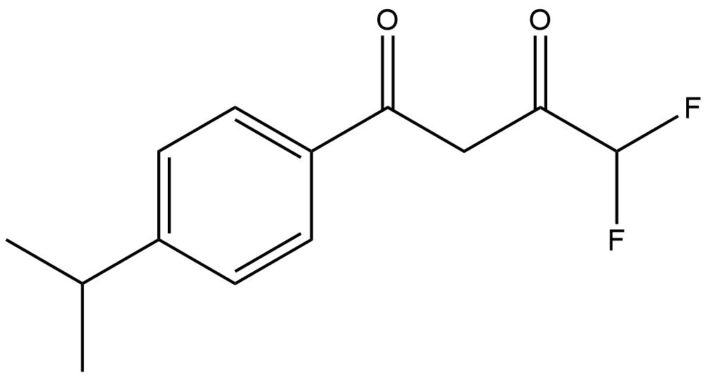 4,4-Difluoro-1-[4-(1-methylethyl)phenyl]-1,3-butanedione Structure