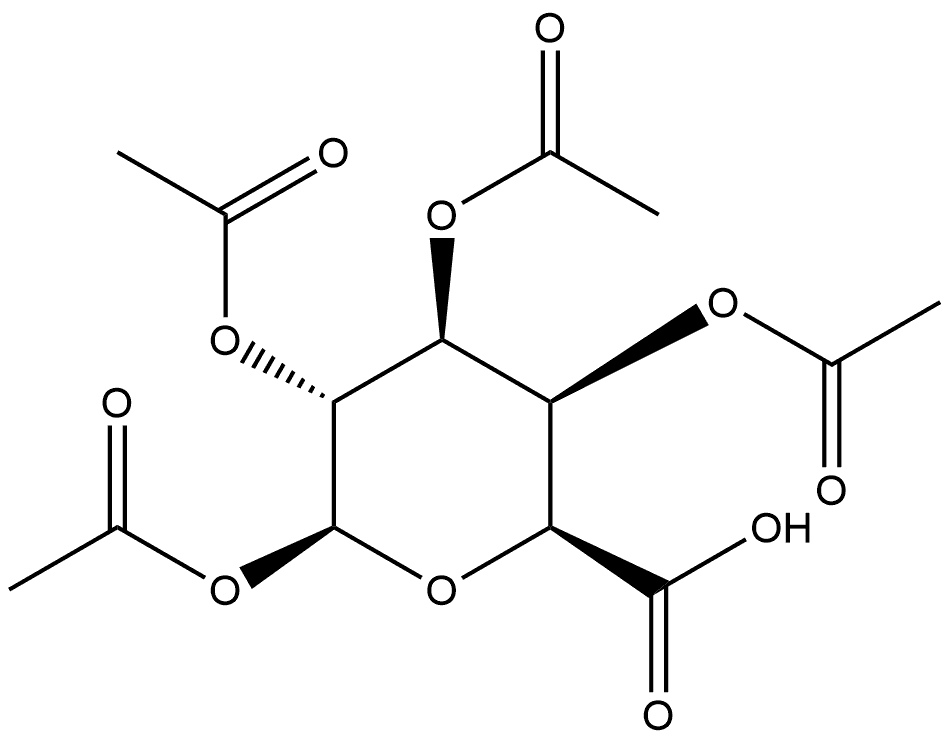 β-D-Galactopyranuronic acid, 1,2,3,4-tetraacetate Structure