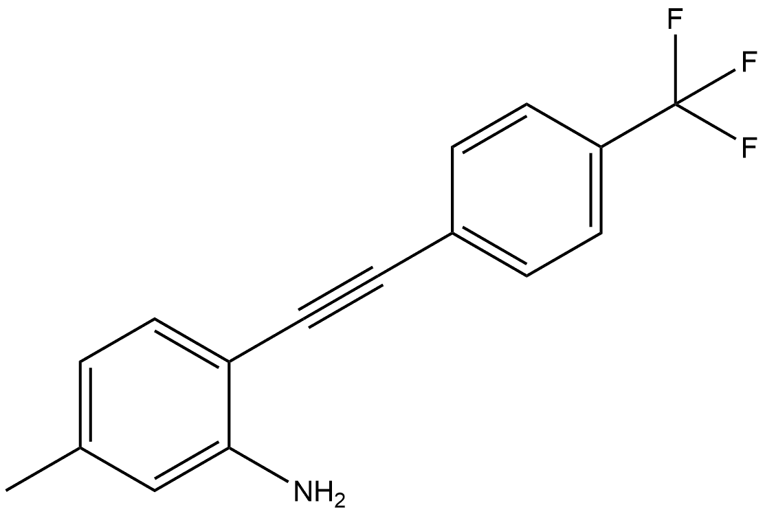 5-Methyl-2-[2-[4-(trifluoromethyl)phenyl]ethynyl]benzenamine Structure