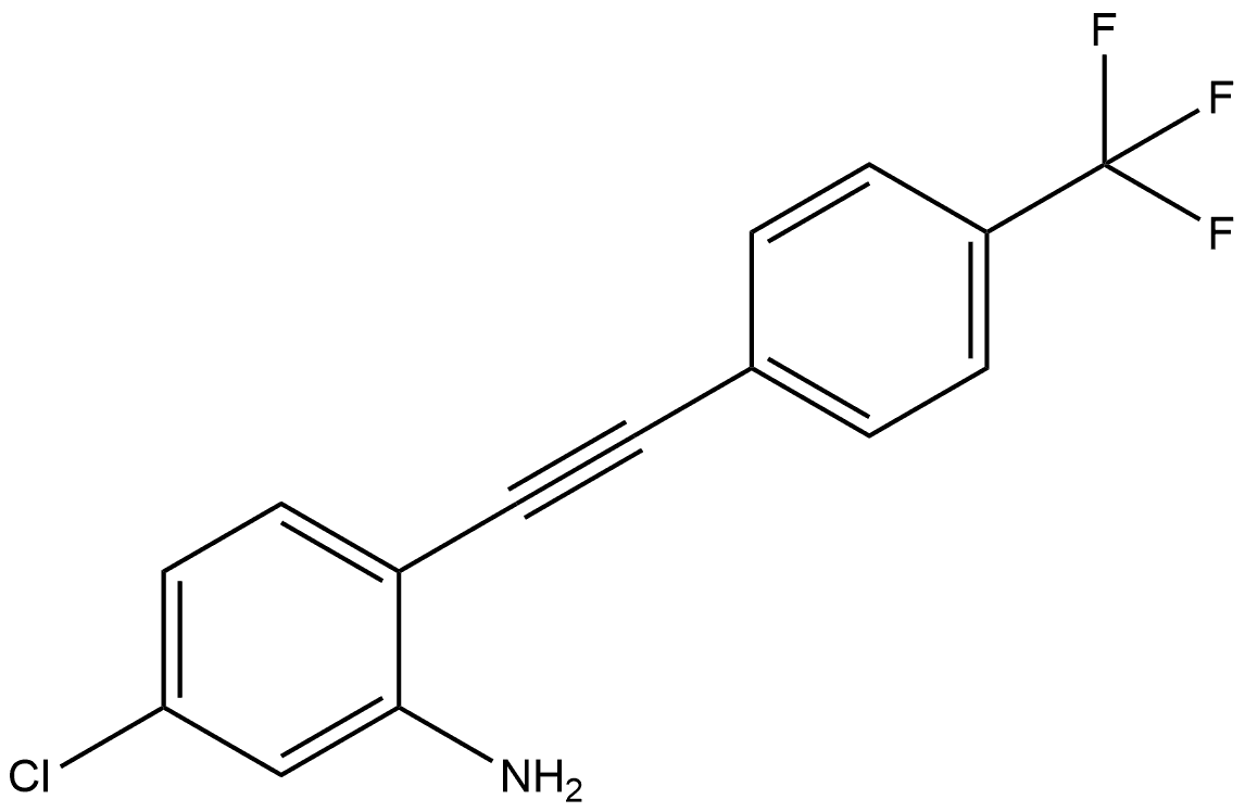 5-Chloro-2-[2-[4-(trifluoromethyl)phenyl]ethynyl]benzenamine Structure