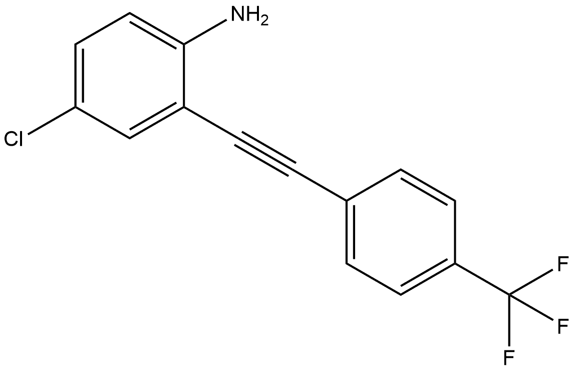 4-Chloro-2-[2-[4-(trifluoromethyl)phenyl]ethynyl]benzenamine Structure