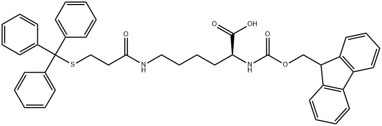 Fmoc-Lys(CO-C2H4-S-Trt)-OH Structure