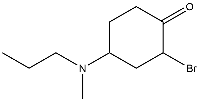 2-bromo-4-(methyl(propyl)amino)cyclohexan-1-one Structure