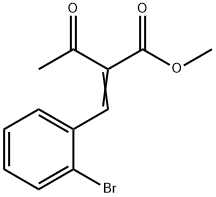 Butanoic acid, 2-[(2-bromophenyl)methylene]-3-oxo-, methyl ester Structure