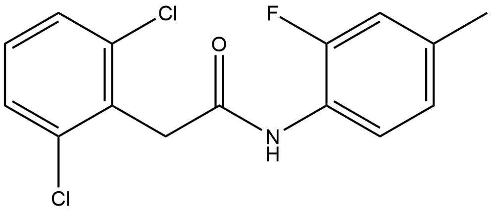 2,6-Dichloro-N-(2-fluoro-4-methylphenyl)benzeneacetamide Structure