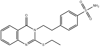 Benzenesulfonamide, 4-[2-[2-(ethylthio)-4-oxo-3(4H)-quinazolinyl]ethyl]- Structure