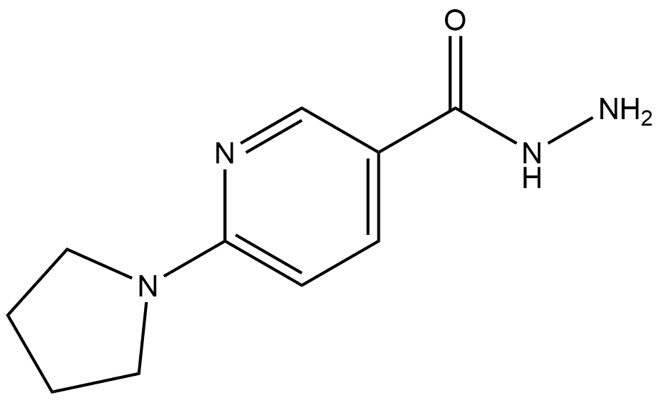 6-(1-Pyrrolidinyl)-3-pyridinecarboxylic acid hydrazide Structure