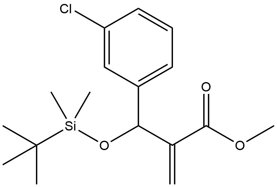 Benzenepropanoic acid, 3-chloro-β-[[(1,1-dimethylethyl)dimethylsilyl]oxy]-α-methylene-, methyl ester Structure