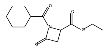 2-Azetidinecarboxylic acid, 1-(cyclohexylcarbonyl)-4-oxo-, ethyl ester Structure