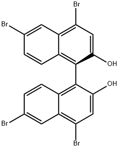 [1,1'-Binaphthalene]-2,2'-diol, 4,4',6,6'-tetrabromo-, (1S)- Structure