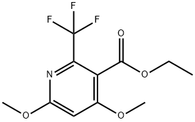 3-Pyridinecarboxylic acid, 4,6-dimethoxy-2-(trifluoromethyl)-, ethyl ester Structure