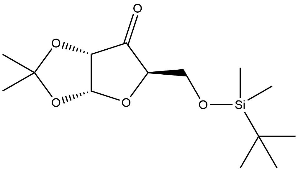 α-D-erythro-Pentofuranos-3-ulose, 5-O-[(1,1-dimethylethyl)dimethylsilyl]-1,2-O-(1-methylethylidene)- Structure