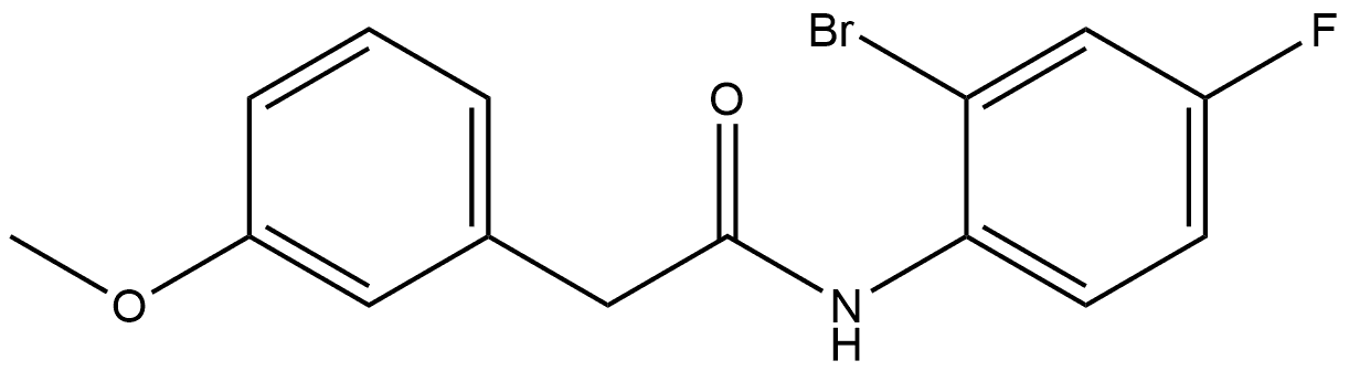 N-(2-Bromo-4-fluorophenyl)-3-methoxybenzeneacetamide Structure